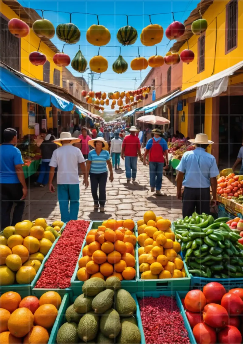 Mercado De Comida Callejera Mexicana